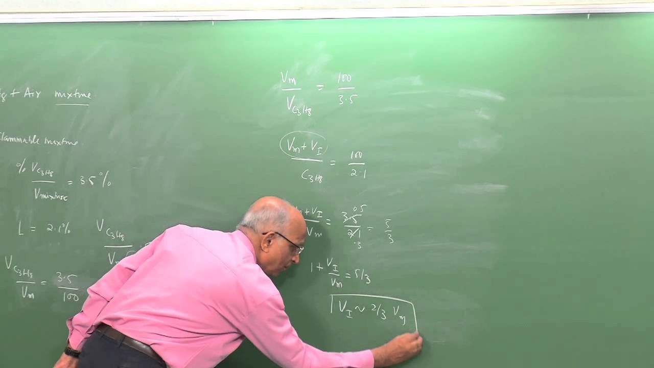 Mod-01 Lec-22 Case Histories of Explosions involving Volatile Liquids, Minimum Oxygen Concentration