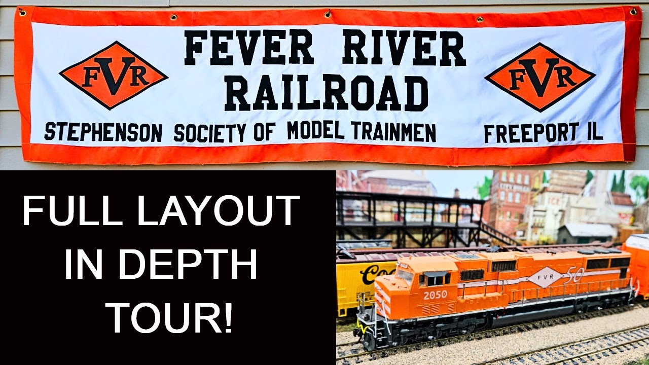 Fever River Railroad Freeport, IL HO Scale Layout FULL TOUR