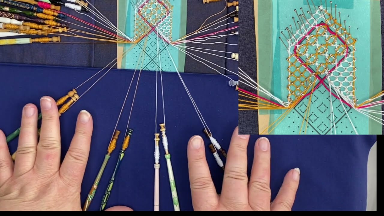 Lou Woo - A Lace Rosarium & How To Work An 8 Thread Armure Bobbin Lace Stitch