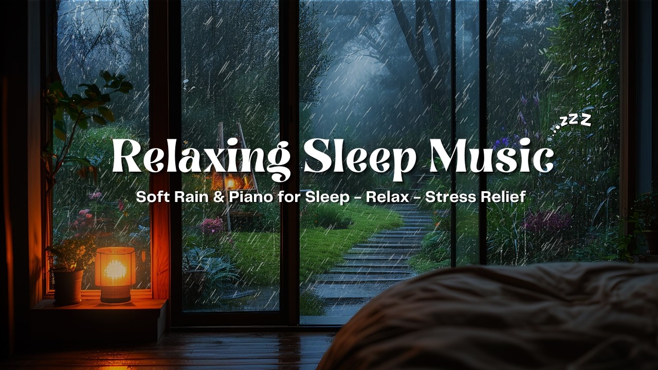 Fall Asleep Fast with Soft Rain 🌙 Calm Piano Music for Deep Sleep and Calm Nights