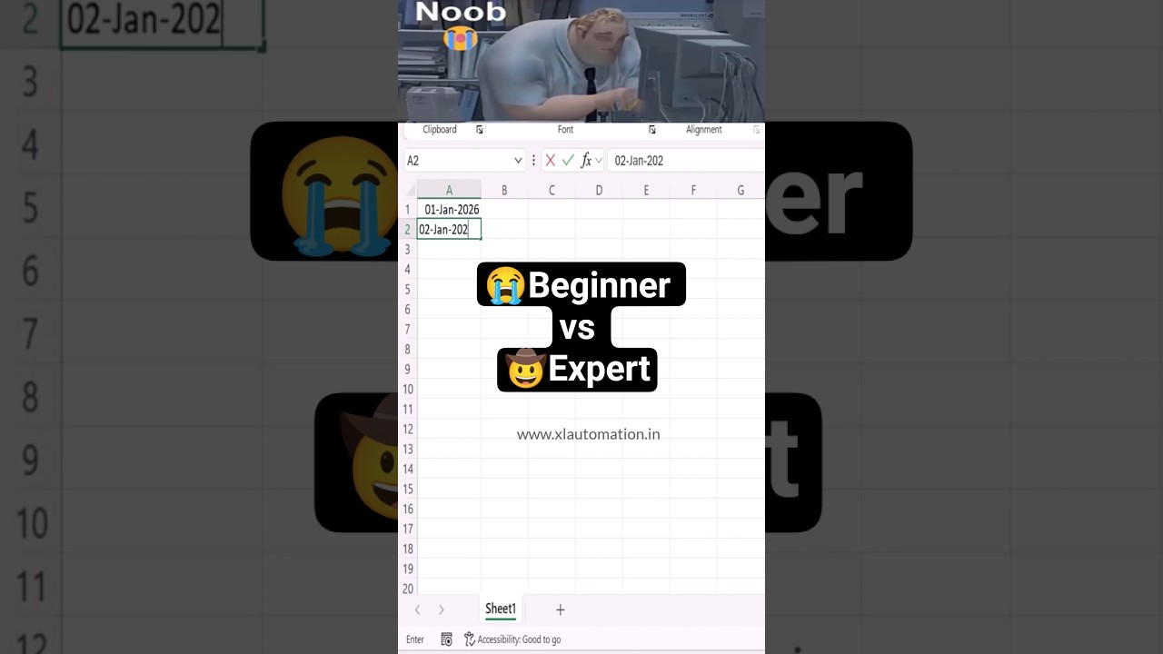 Auto generate 2026 calendar dates in 5 seconds in #excel  #excelshortcuts #excelforbeginners #shorts