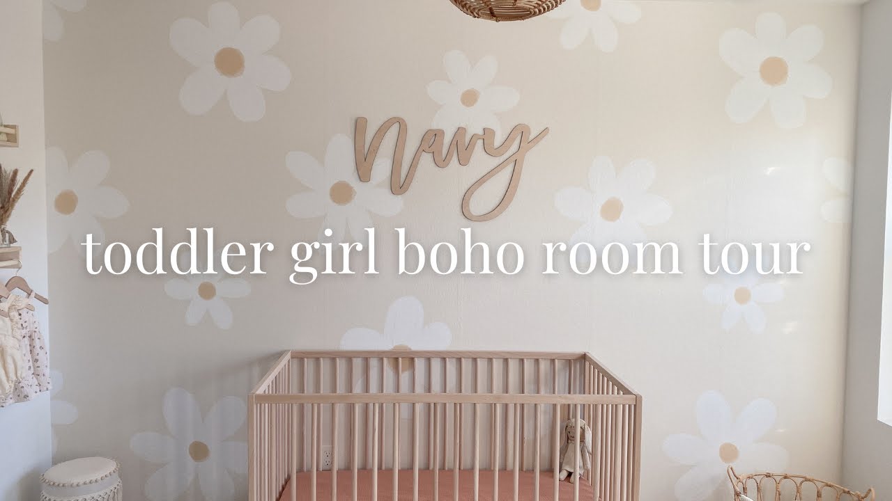 DIY BOHO TODDLER GIRLS ROOM TOUR 2023