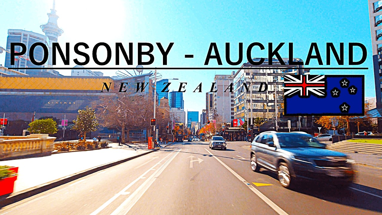 [4K] Scenic Drive from Ponsonby to Auckland CBD 🇳🇿 | Beautiful Downtown Auckland New Zealand