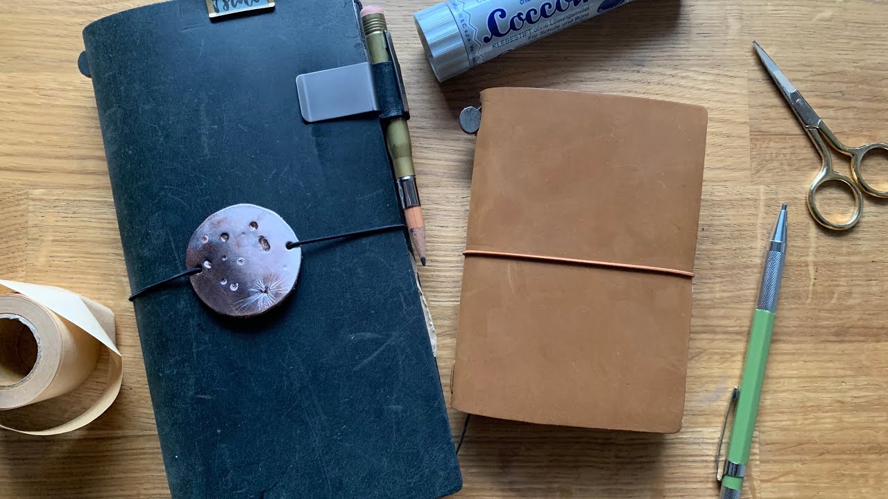 Lederschnipselei | how to diy a travelers notebook A6 | mond_kalender