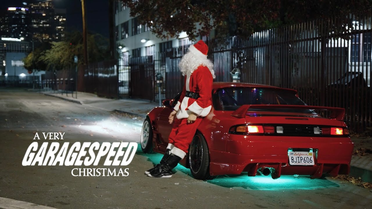 Santa's Drift Sleigh | Christmas Drift Video | 240sx Driving Around LA | 4k | Garage Speed