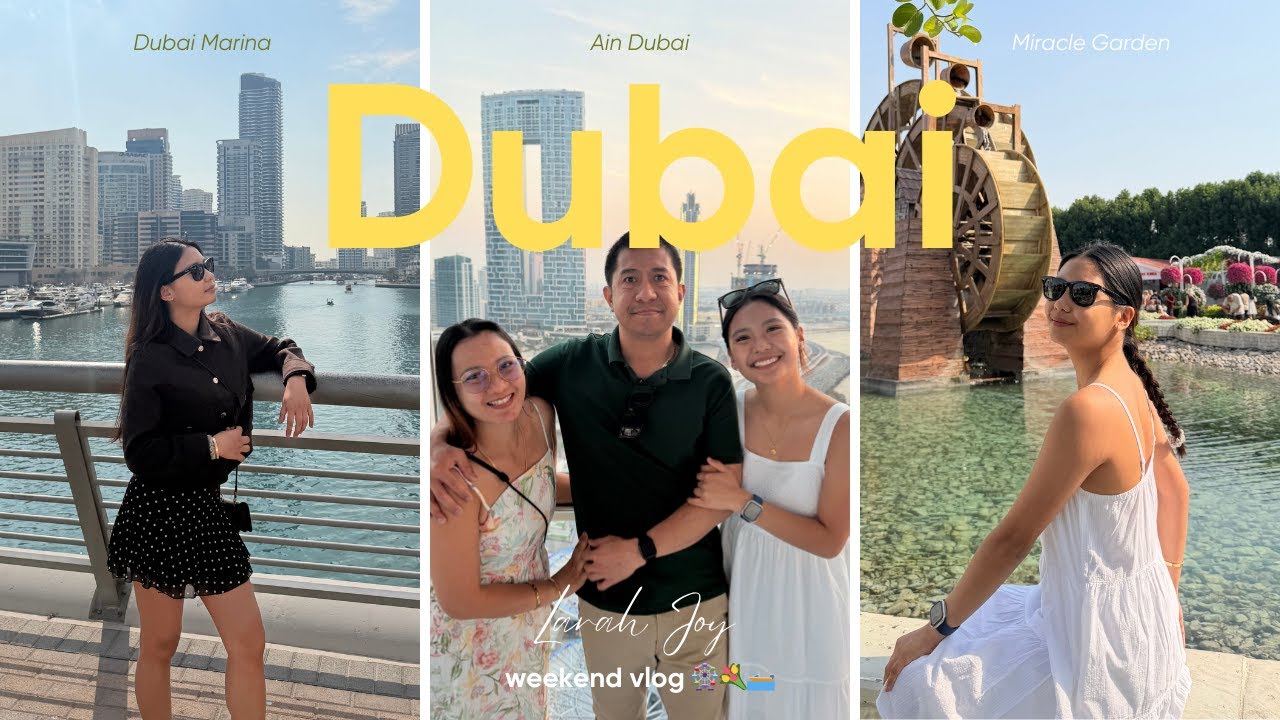 DUBAI VLOG || Dubai Marina, Bluewaters, Ain Dubai, Miracle Garden | Larah Joy