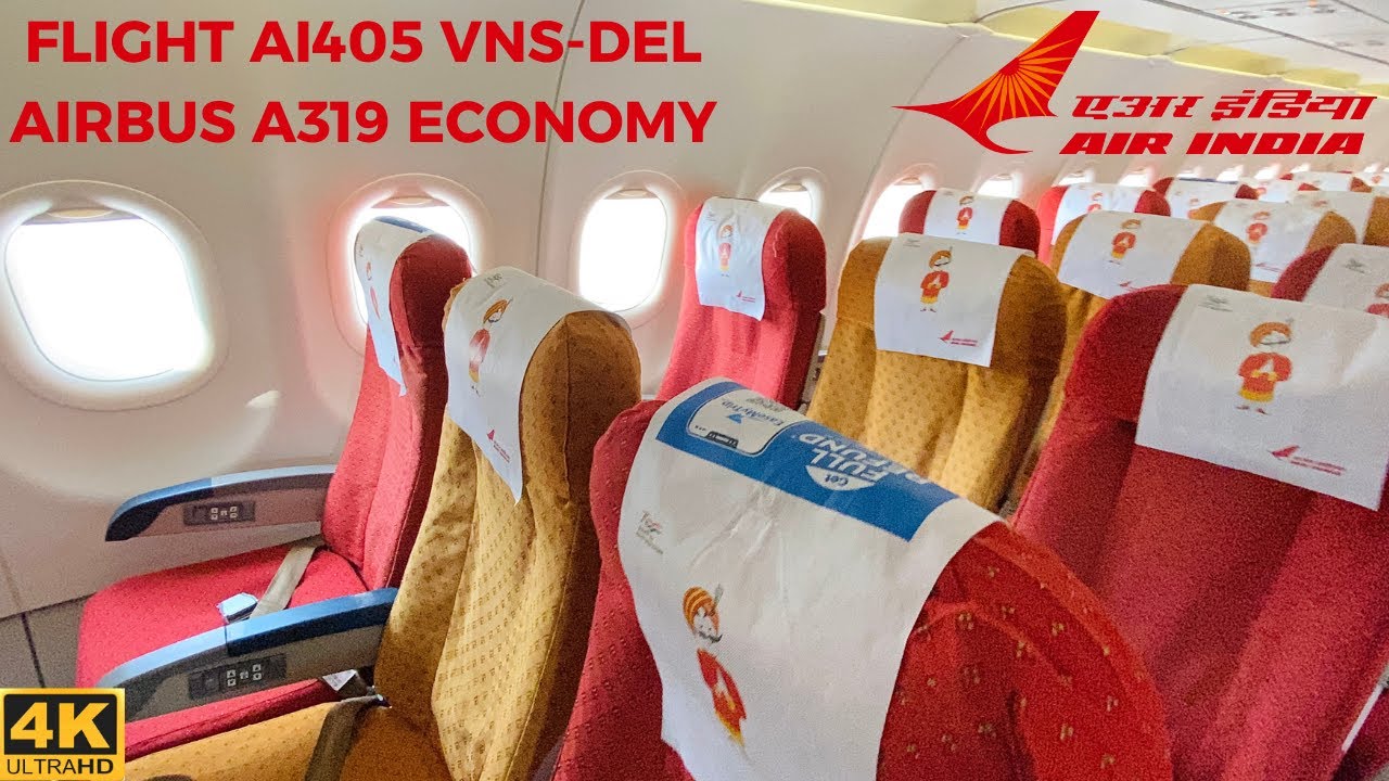 AIR INDIA AI405 Varanasi VNS ✈ Delhi DEL (Airbus A319-100 Economy) Flight Report #67 [4K]