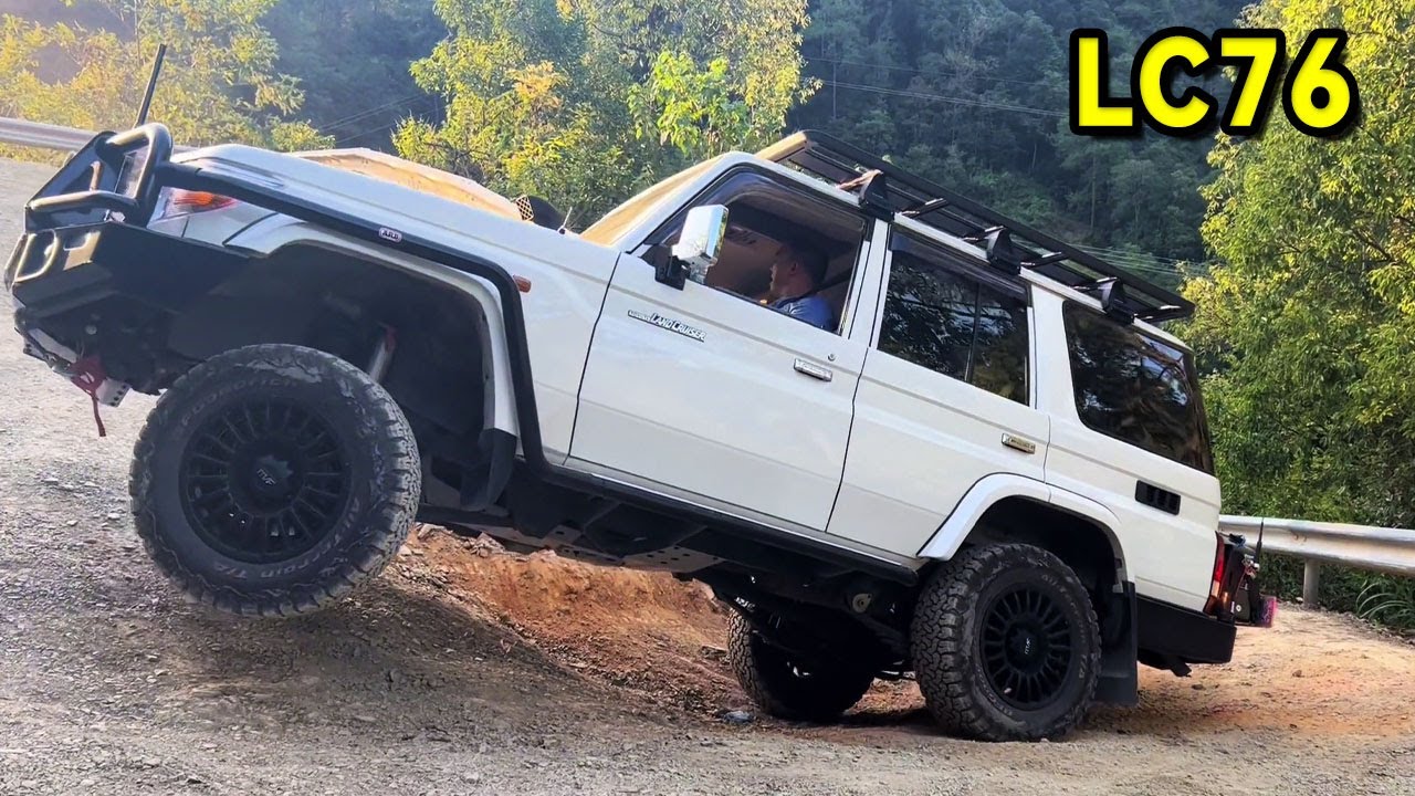 Самый мощный внедорожник Toyota, Cool Luze LC76, преодолевает крутые склоны! Или МКПП #offroad