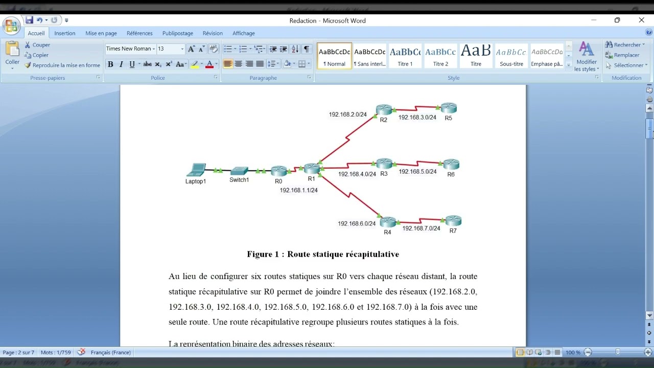 La route récapitulative