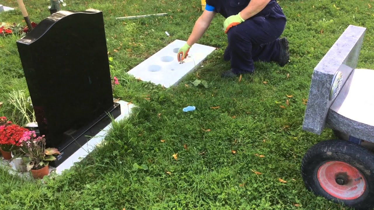 Fixing a headstone
