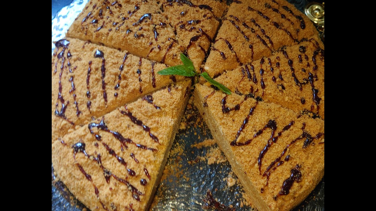 كيكة العسل🍯 الروسية بكل أسرارها ناجحة 💯سهلة و سريعة👌من أبن و أروع الحلويات😋 ننصحكم تجربوها🥰
