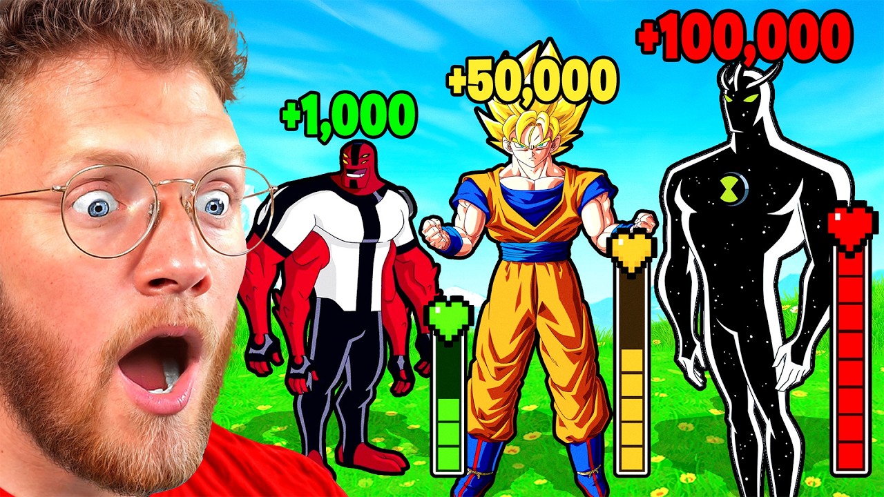BEN 10 vs GOKU Ultimate Power Levels Match-up *movie*