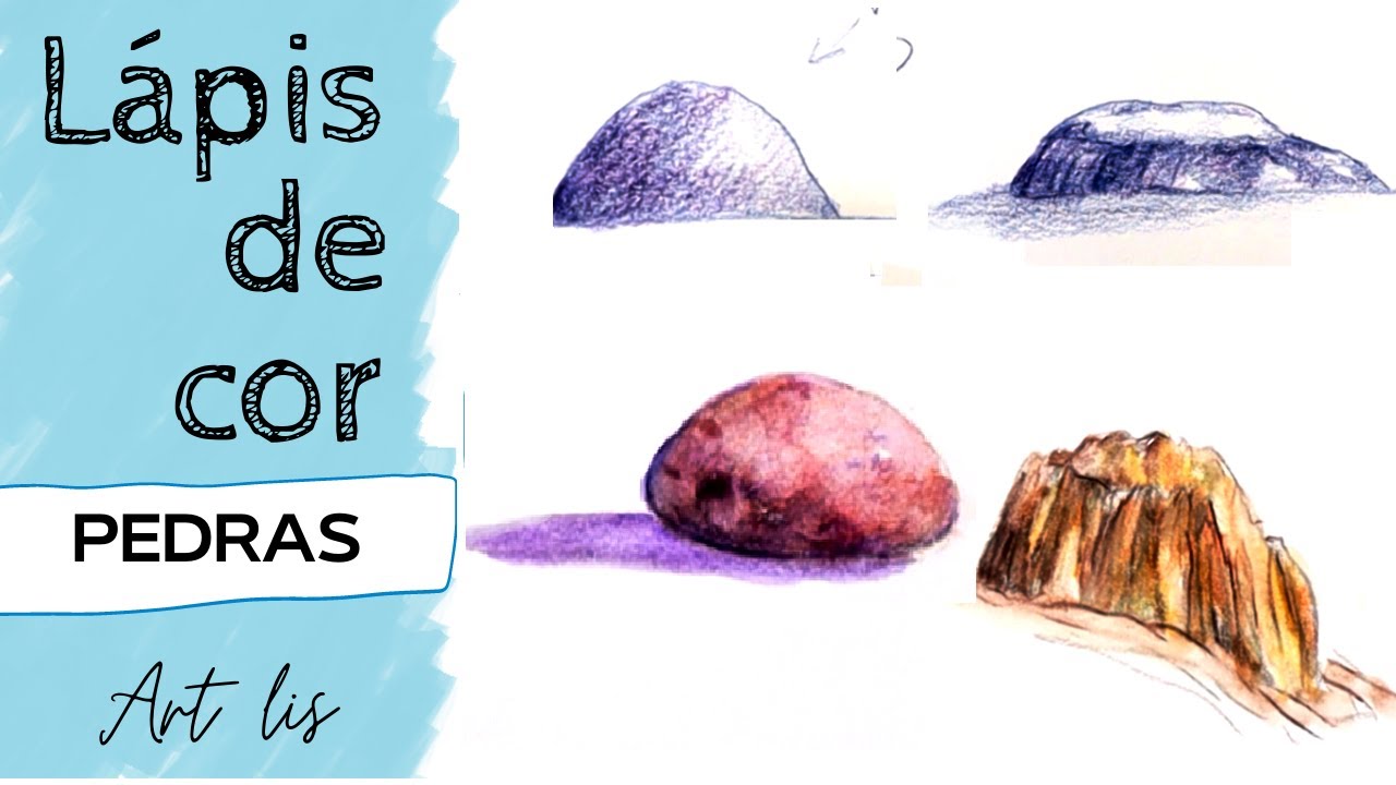 Como DESENHAR PEDRAS! FORMAS SIMPLES para INICIANTES!
