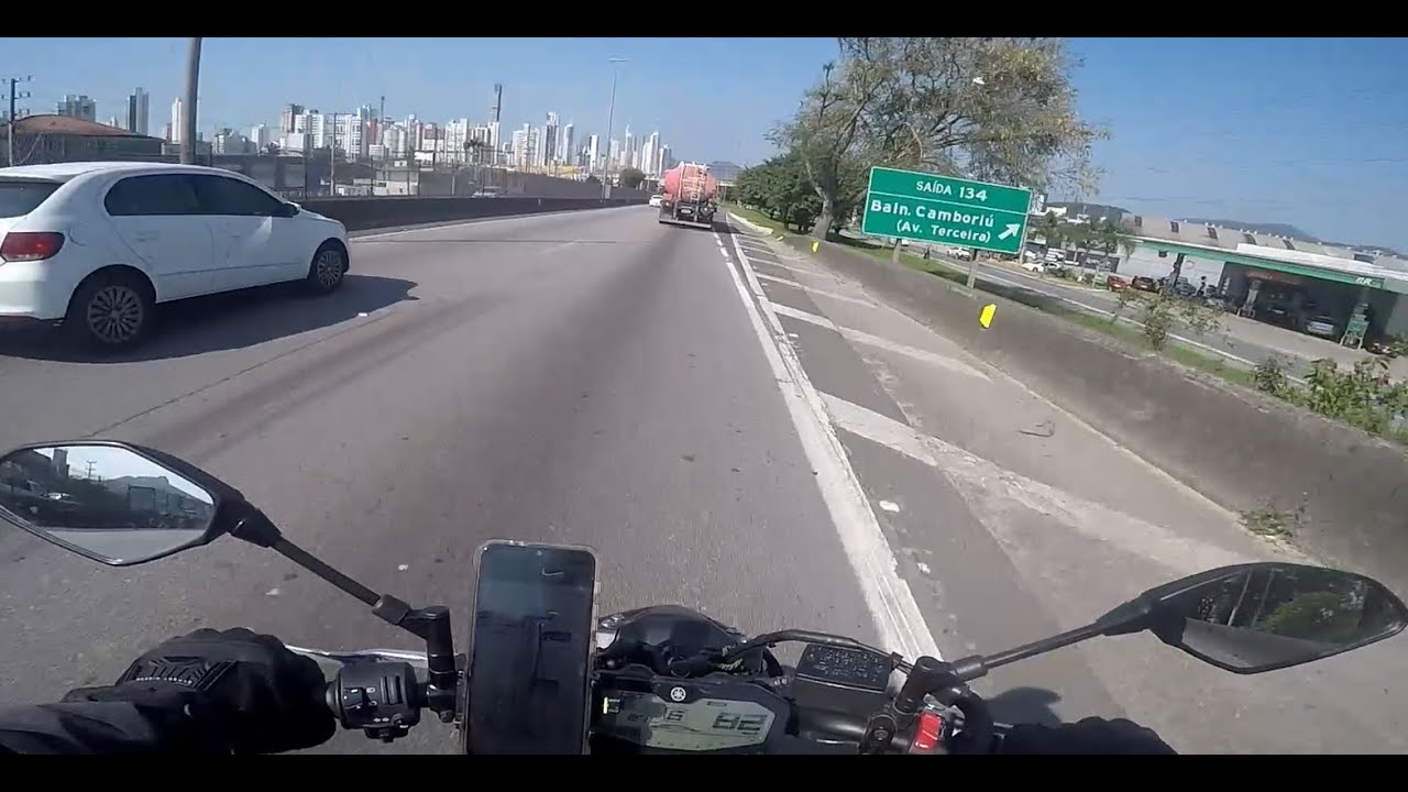 Chegando em Balneário Camboriú de MT-07  Viagem de moto para Serra do Rio do Rastro EP05