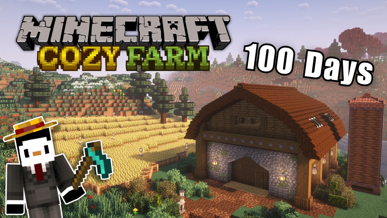 I Survived 100 Days Building A Cozy Farm Cottage in Minecraft Survival [MOVIE]