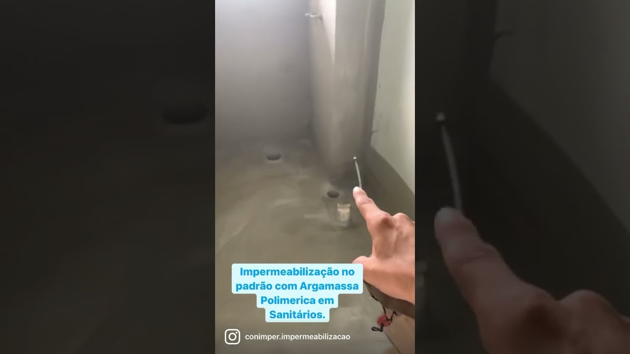 Impermeabiliza&ccedil;&atilde;o no Padr&atilde;o da Conimper com Argamassa Polimerica em Sanit&aacute;rios.