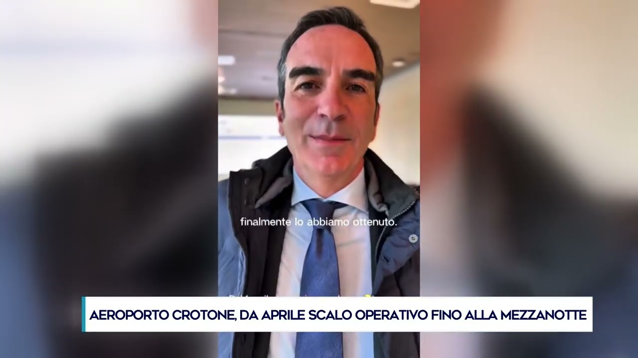 AEROPORTO CROTONE, DA APRILE SCALO OPERATIVO FINO ALLA MEZZANOTTE