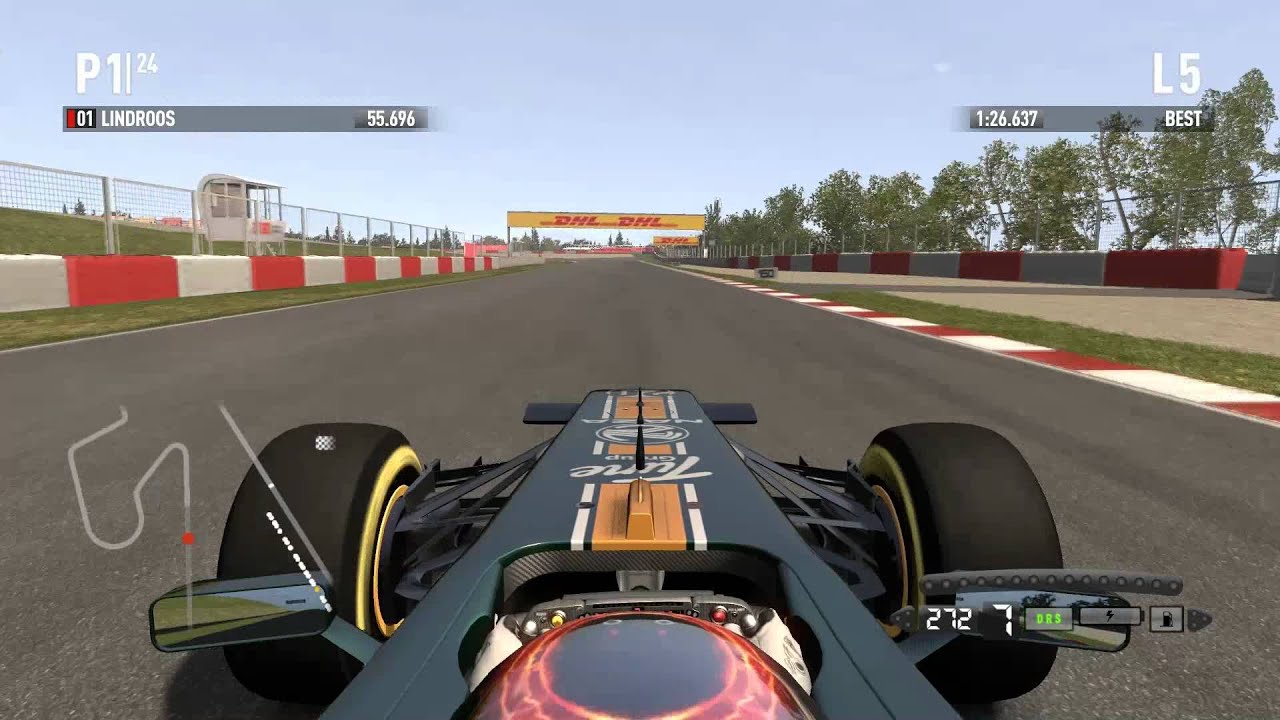 F1 2011 PC Catalunya Hotlap Team Lotus, No Driving Aids