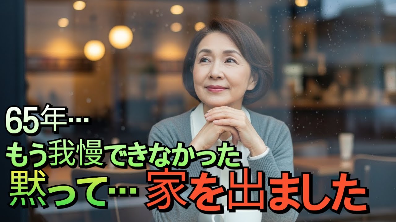 65年、我慢してきた私が…黙って家を出た日｜介護と沈黙の夫｜人生劇場シニア物語