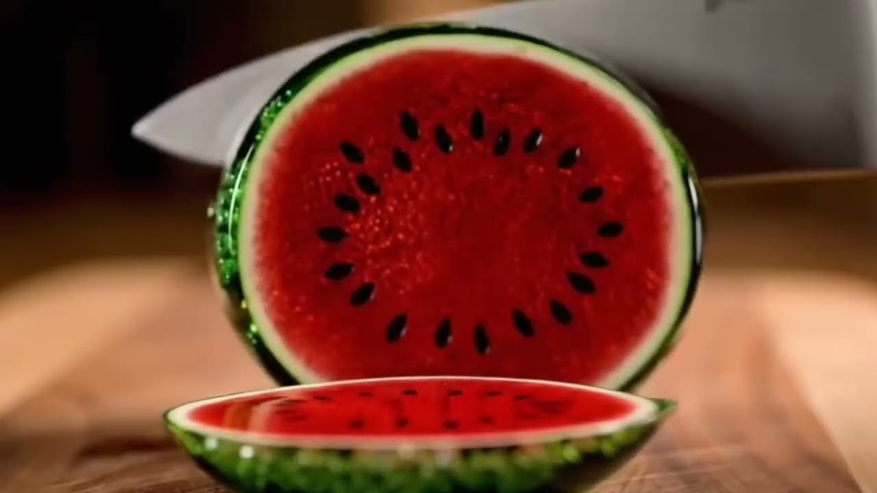 The BEST of Glass Fruit Cutting [AI ASMR] #aigenerated #ai #asmr #viral  #youtubevideo #glasscutting