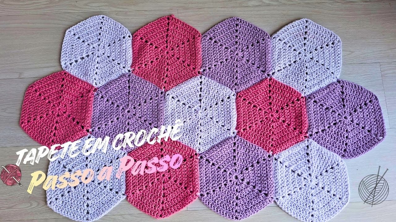 Tapete em crochê passo a passo!