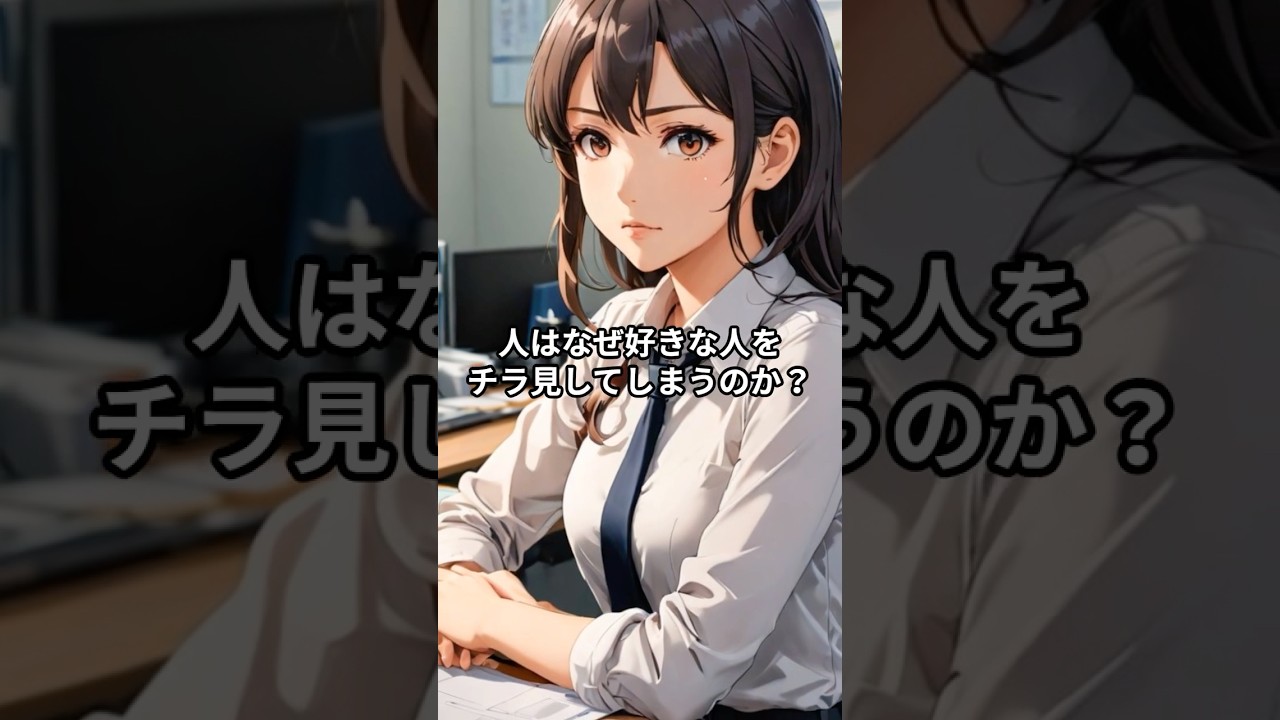 人はなぜ好きな人をチラ見してしまうのか？