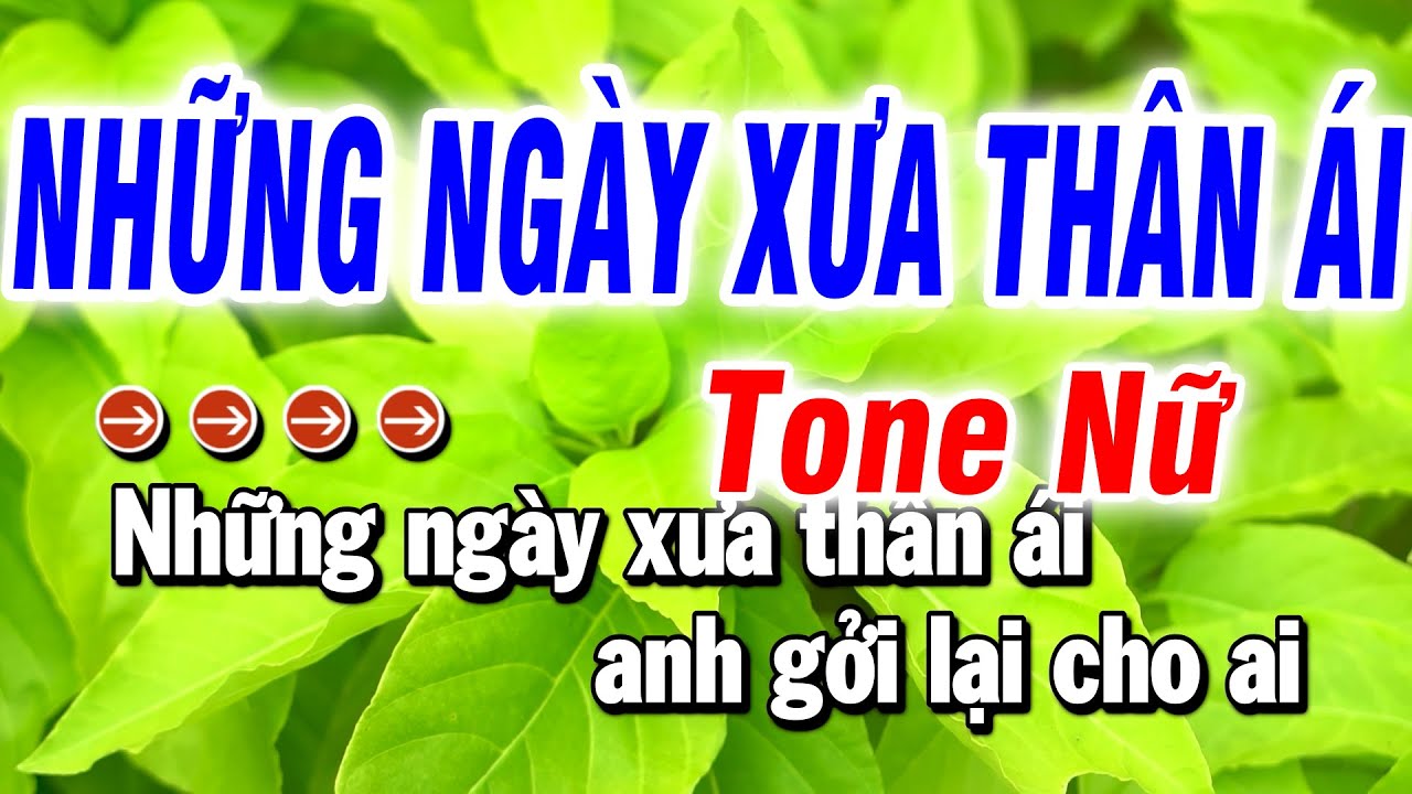 Karaoke Những Ngày Xưa Thân Ái Nhạc Sống Tone Nữ | Bảo Hưng