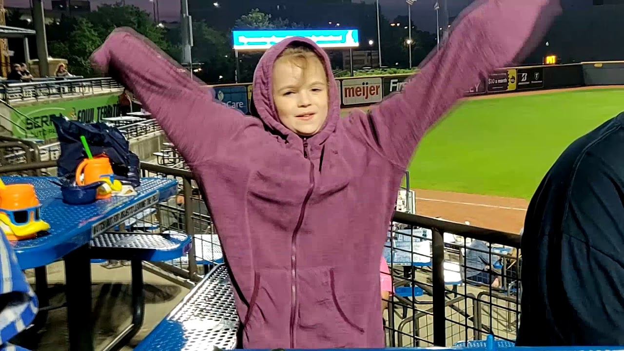 Holly Dancing at the Baseball Game!