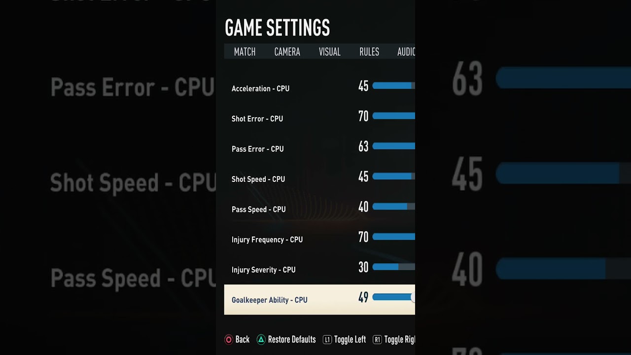 NEW FIFA 23 CPU VS CPU Realistic Sliders
