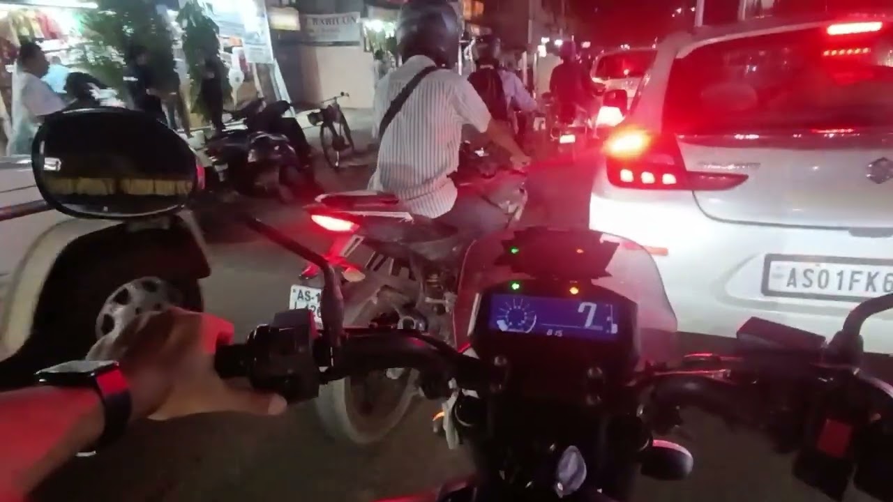 Evening Bike Commute 🏍 | Dispur (Janata Bhawan) &rarr; Hatigaon via Last Gate & Bhetapara | Assam POV