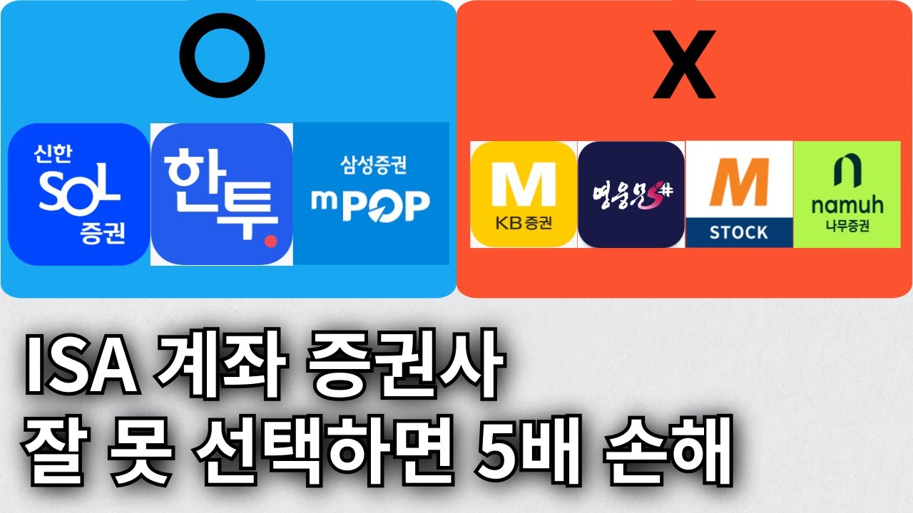 ISA 계좌 증권사별 수수료 비교 총정리