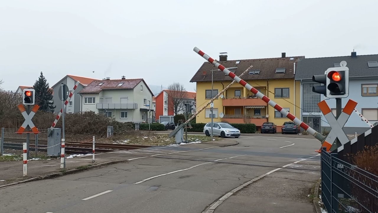 Bahnübergang Warmbach (DE) // Railroad Crossing // Bahnübergang