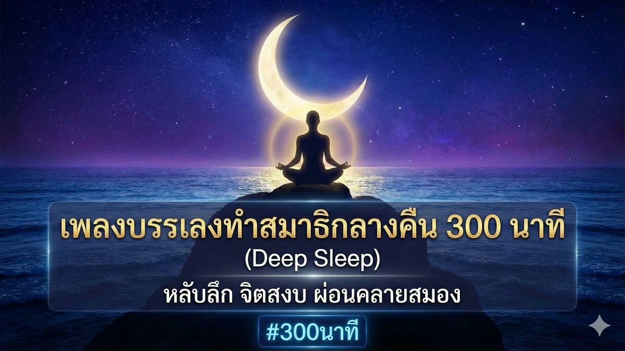 ดนตรีบำบัดก่อนนอน 300 นาที (เสียงกล่อมเกลาจิตใจ) ล้างความเครียด นั่งสมาธิ หลับสบาย #Meditation