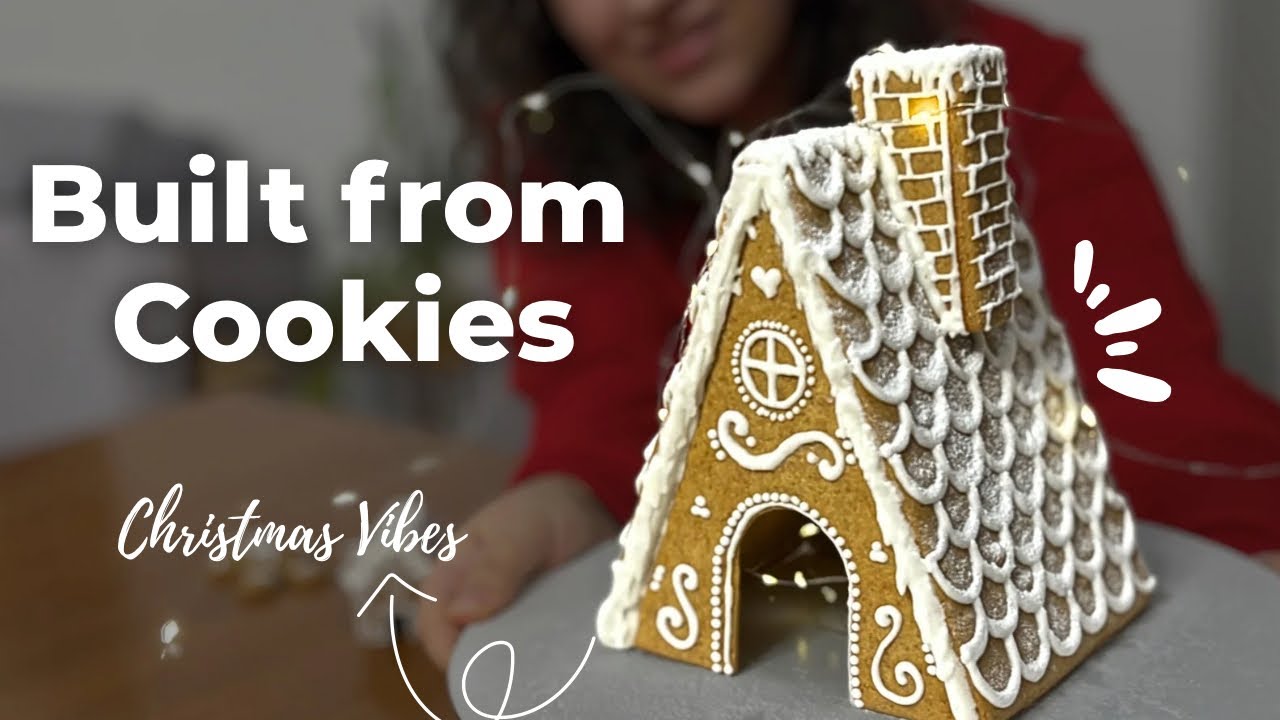 I Built a Gingerbread House Entirely from Cookies🍪🎄✨