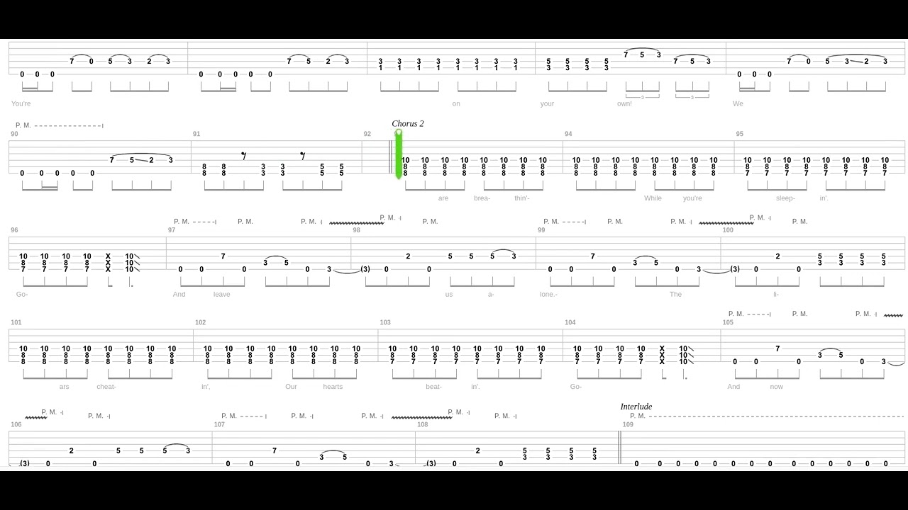 Perfect Weapon Tab by Black Veil Brides + Guitar only + Guitar tab