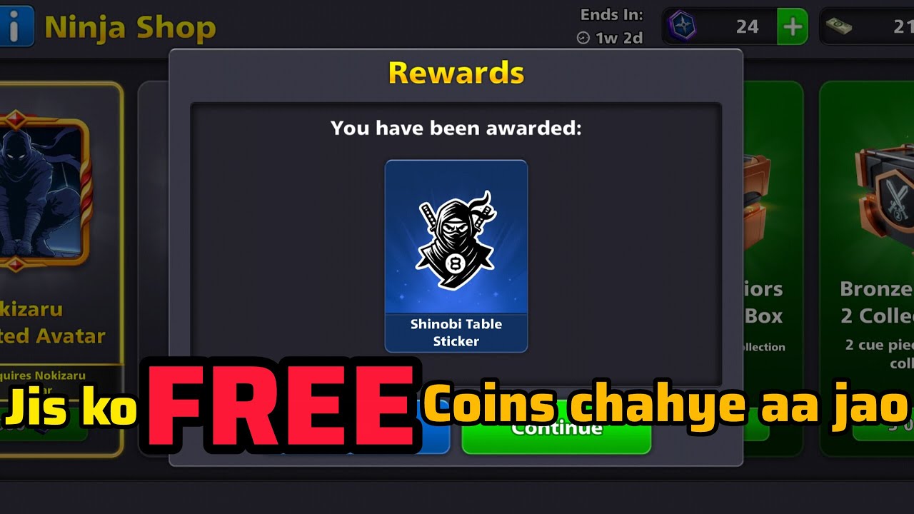 Epic + Free Coins Day #9 😊 #trending #8ballpool #youtube #youtubelive