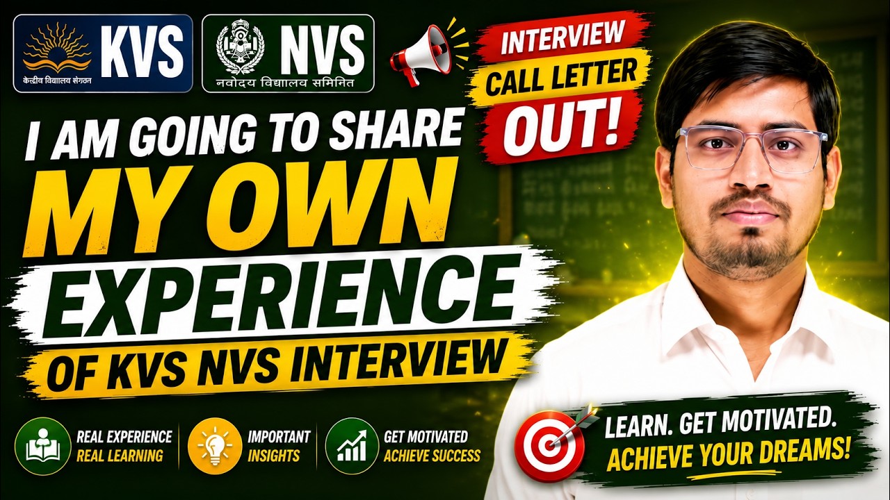 KVS NVS Aspirants: My Real Interview Experience Can Change Your Preparation! | Abhishek Sir