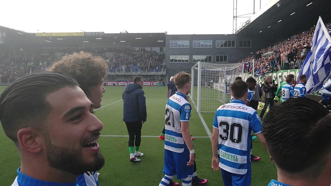 Feest na afloop IJsselderby PEC Zwolle - Go Ahead Eagles (3-1)