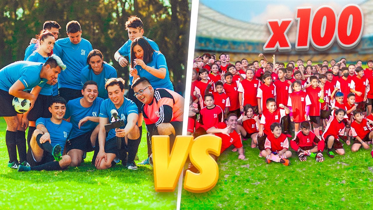 JUGAMOS UN PARTIDO DE FÚTBOL CONTRA 100 NIÑOS