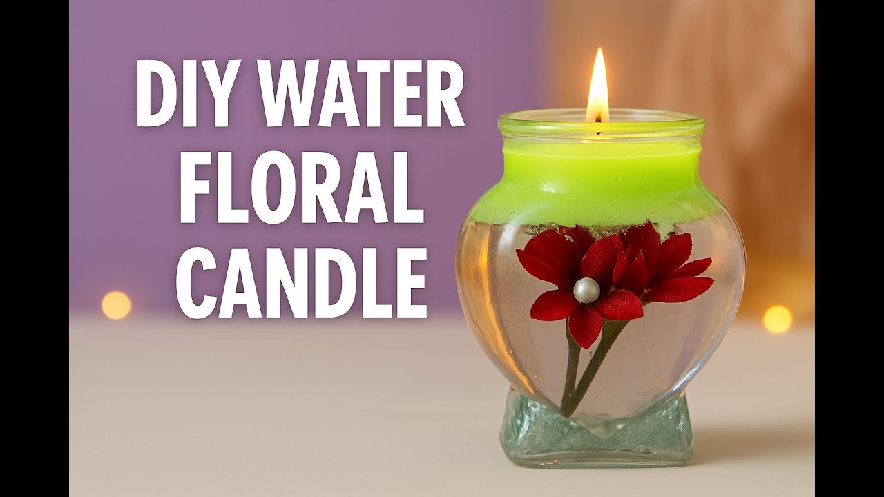 DIY Water Floral Candle Tutorial 💦🕯️| The Most Beautiful Candle You’ll Ever Make!