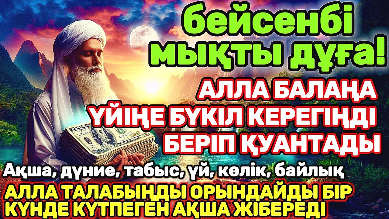 бейсенбі КҮНІ ЕҢ ҚҰДІРЕТТІ ДҰҒА! Алла бүкіл тілеуіңді және балаңа керектің бәрін беріп қояды