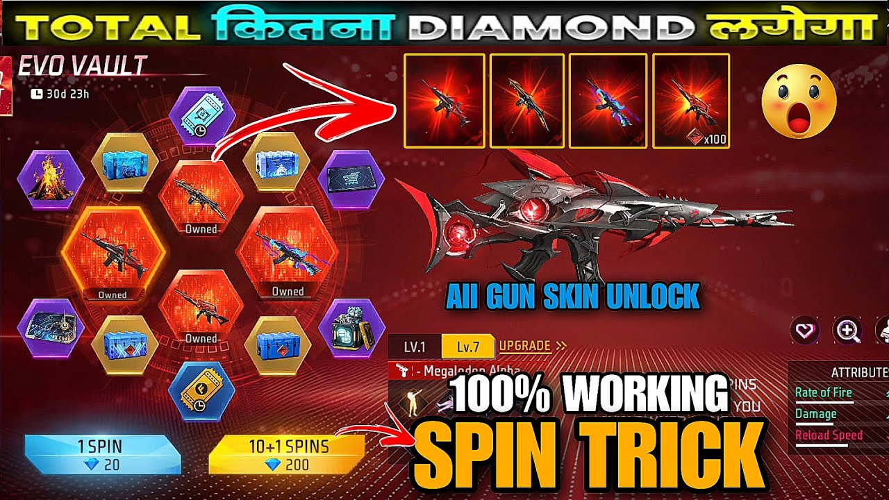 New Evo Vault Event Free Fire | Buying All Evo Gun Skin | Evo Vault Event Spin Trick | Surya Gamer