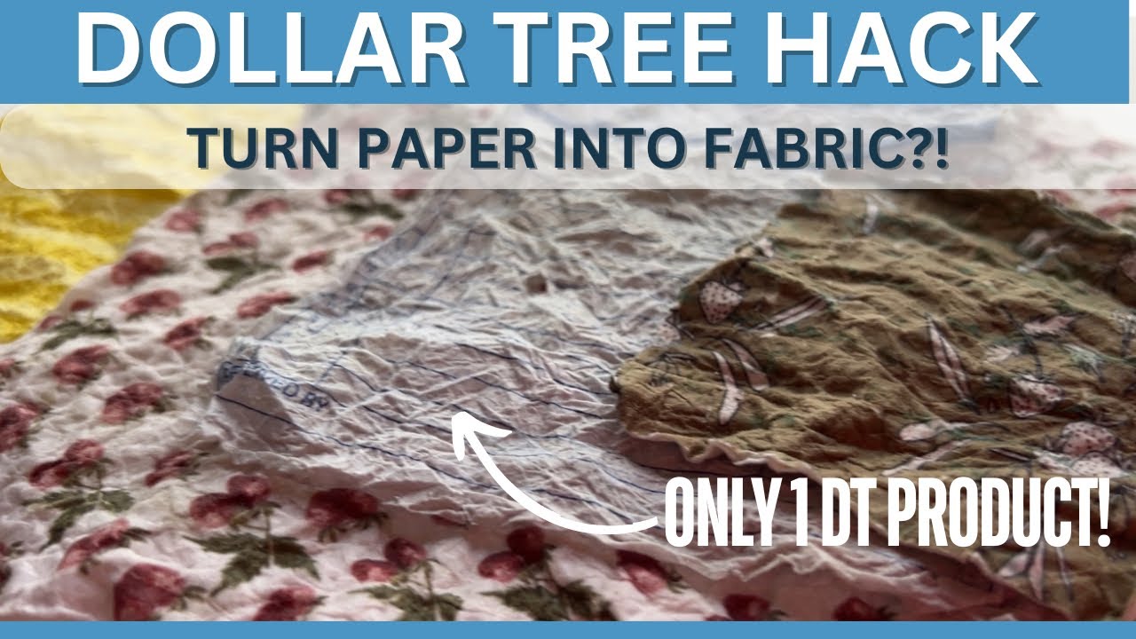 Dollar Tree HACK! Turning Paper Into FABRIC With 1 DT Product! the Art of MOMIGAMI 🧾