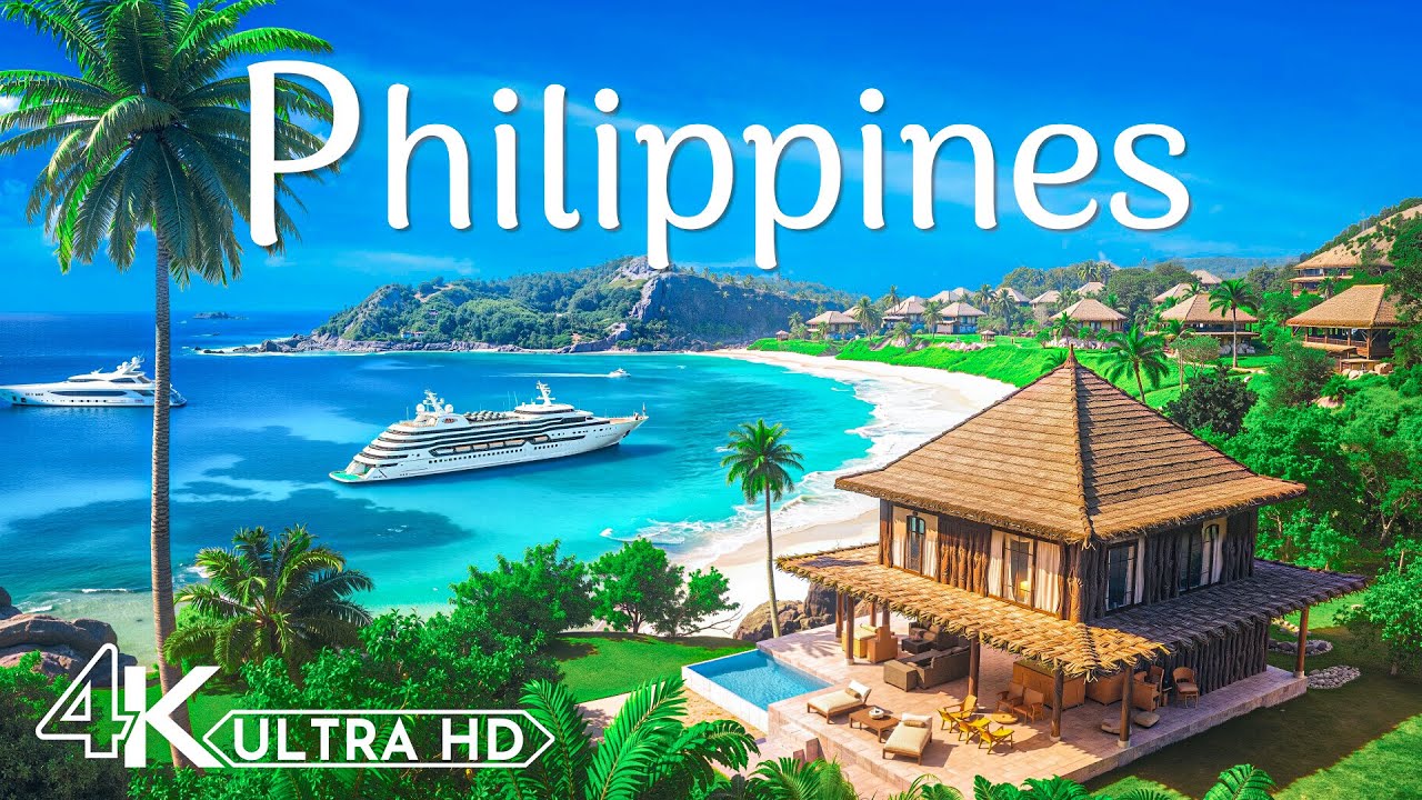 Philippines 4K | Tropical Islands, Hidden Lagoons & Vibrant Nature Paradise with Relaxing Music