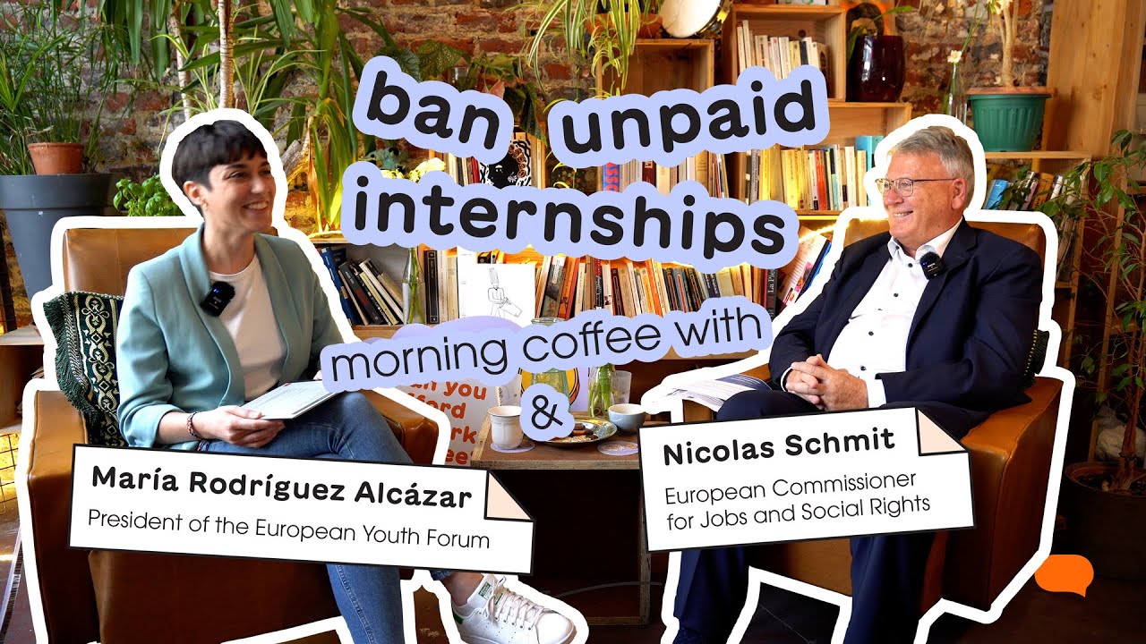 🎥 Interview: Morning coffee with European Commissioner Nicolas Schmit to #BanUnpaidInternships ☕