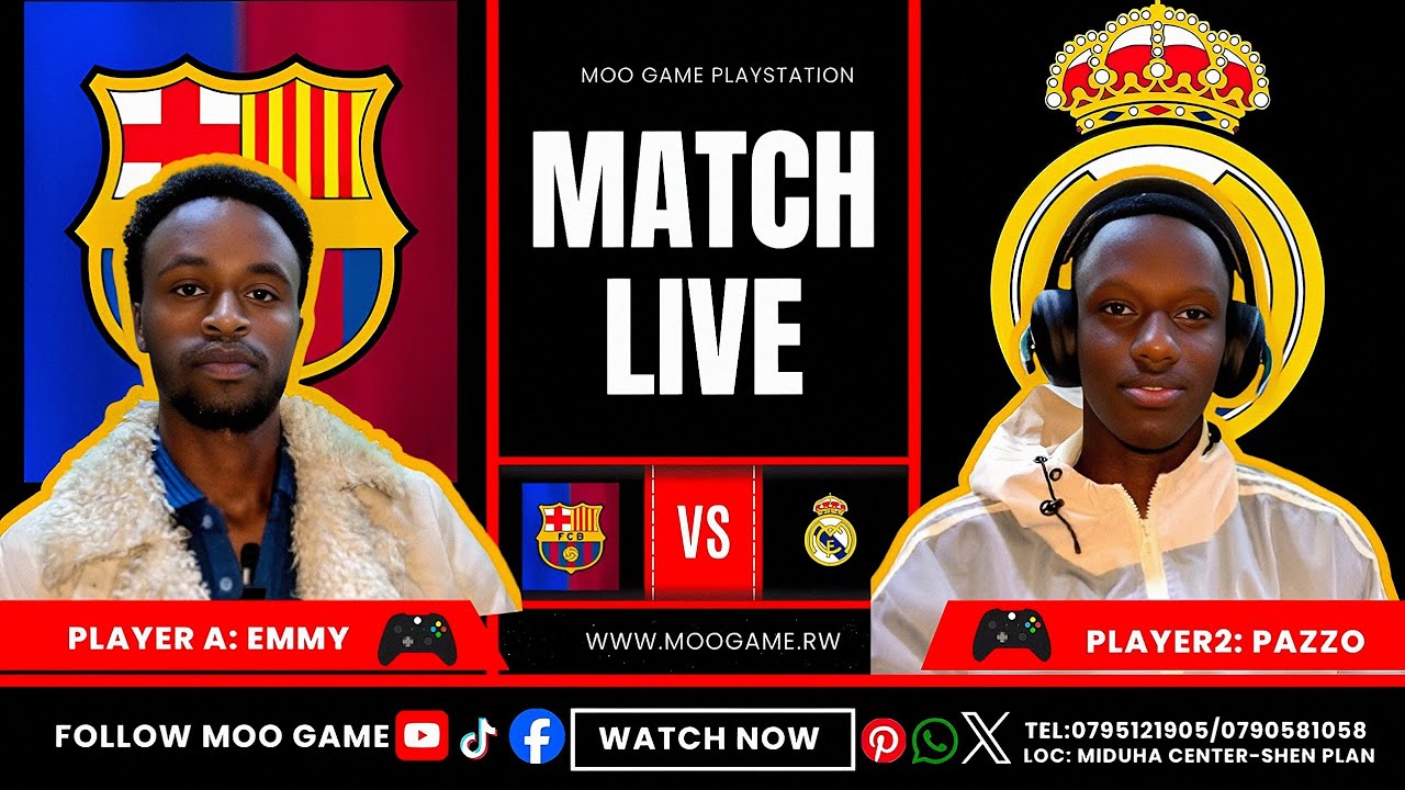 FC BARCELONA VS REAL MADRID FULL MATCH MOOGAME CENTER PS5 LIVE_ PAZZO VS EMMY FULL MATCH