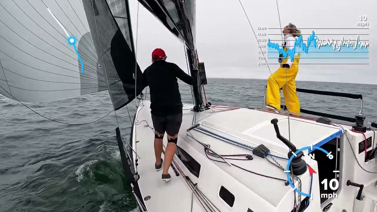 Obsidian J111 - ‘Fight with a kite 1’ - 18 knot breeze & a tight angle, Whitebread Race 10/7/2024