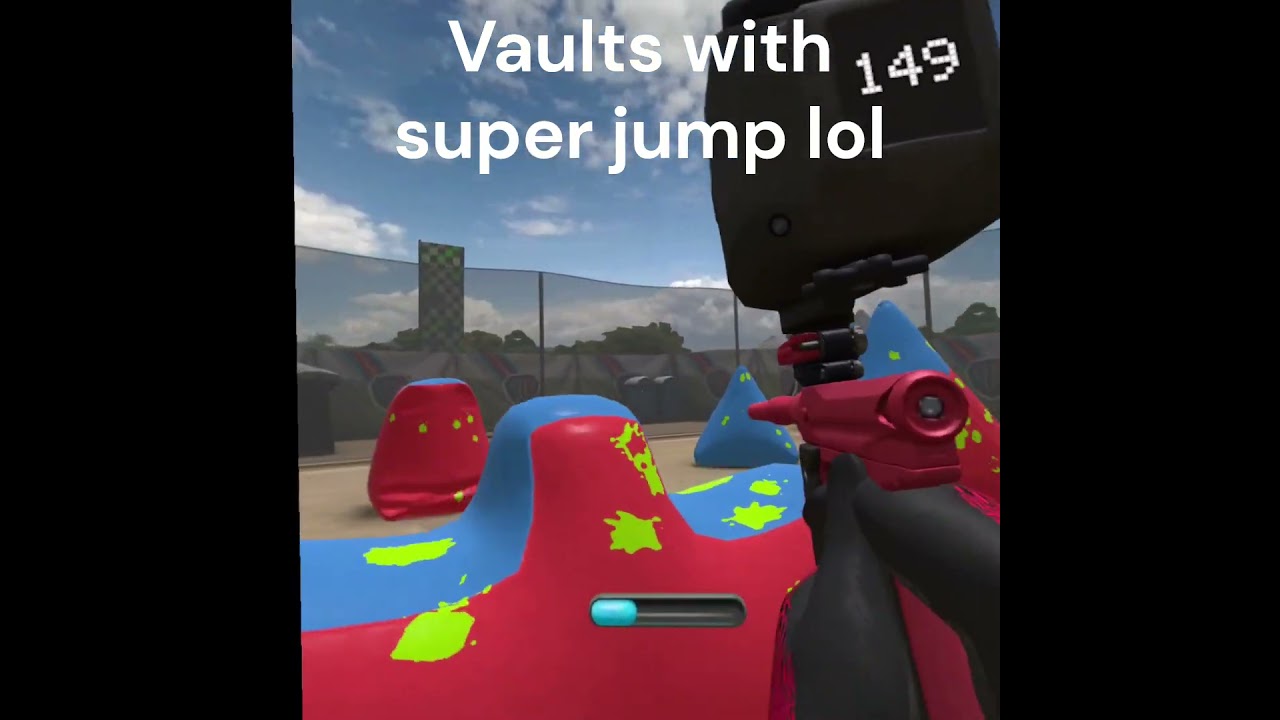 Прыжки с парашютом на пейнтбольной площадке VR