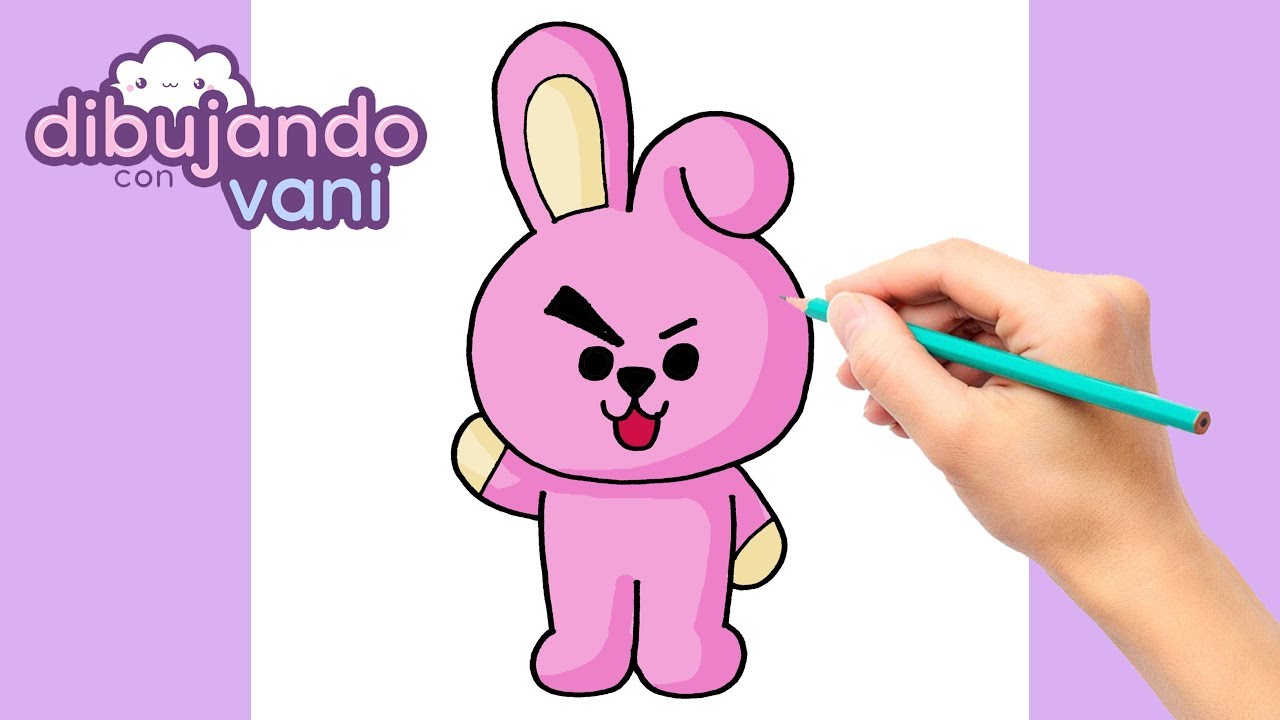 COMO DIBUJAR COOKY BT21 KAWAII - DIBUJOS DE BT21 - HOW TO DRAW COOKY BT21