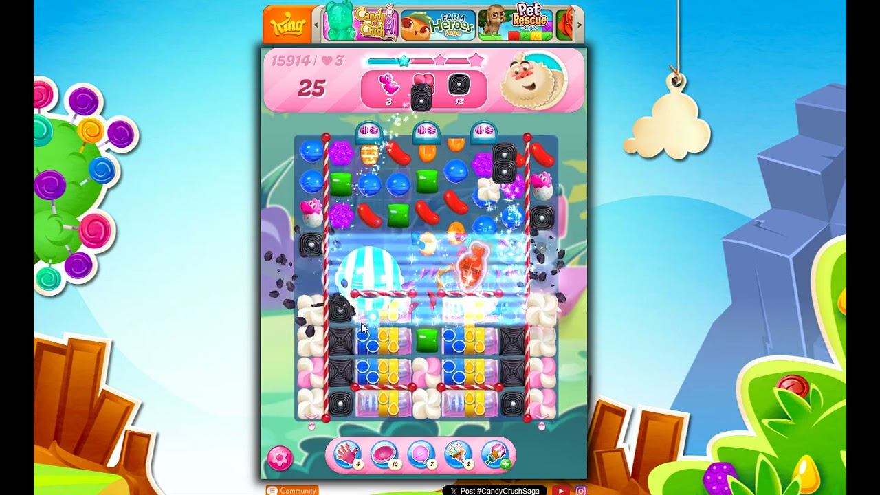 Candy Crush Saga Level 15911、15912、15913、15914、15915 by Funny❣